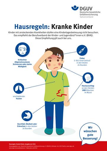 Plakat Hausregeln Kranke Kinder